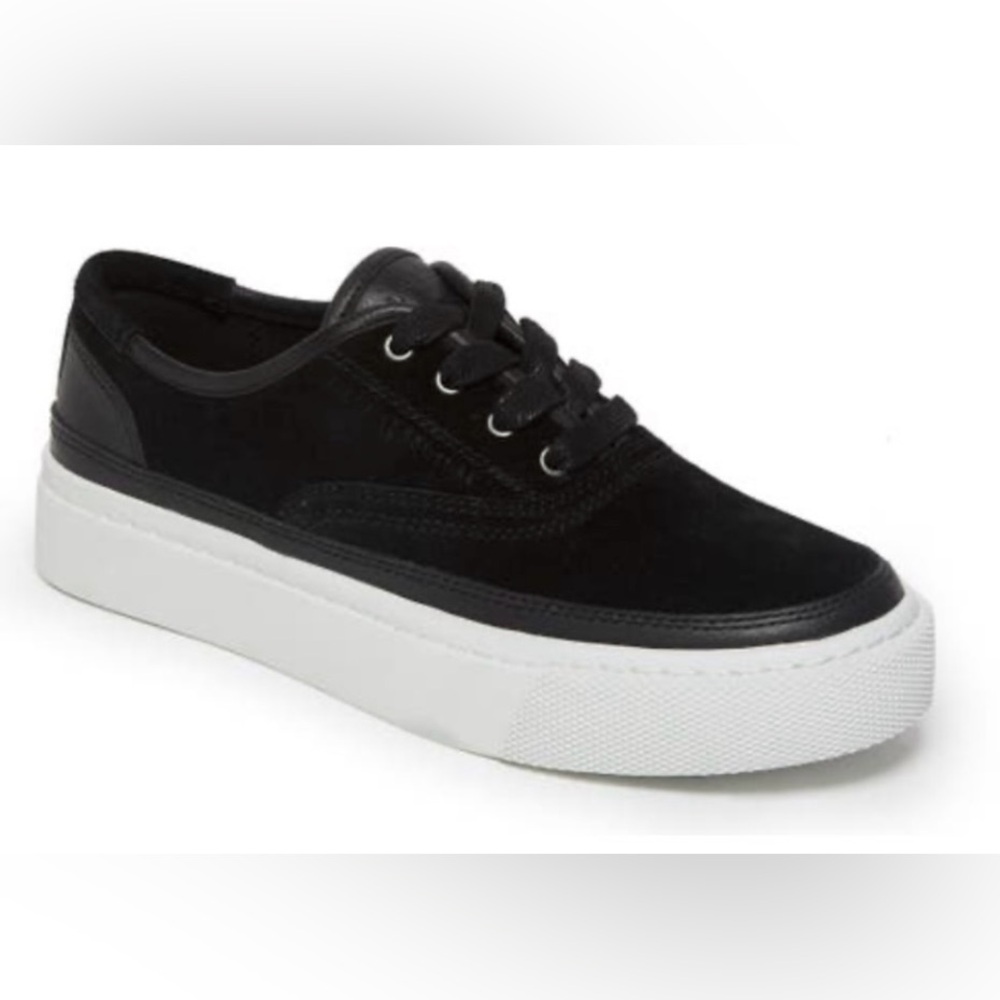 All Saints Black Suede Sneakers Size 39 (8)